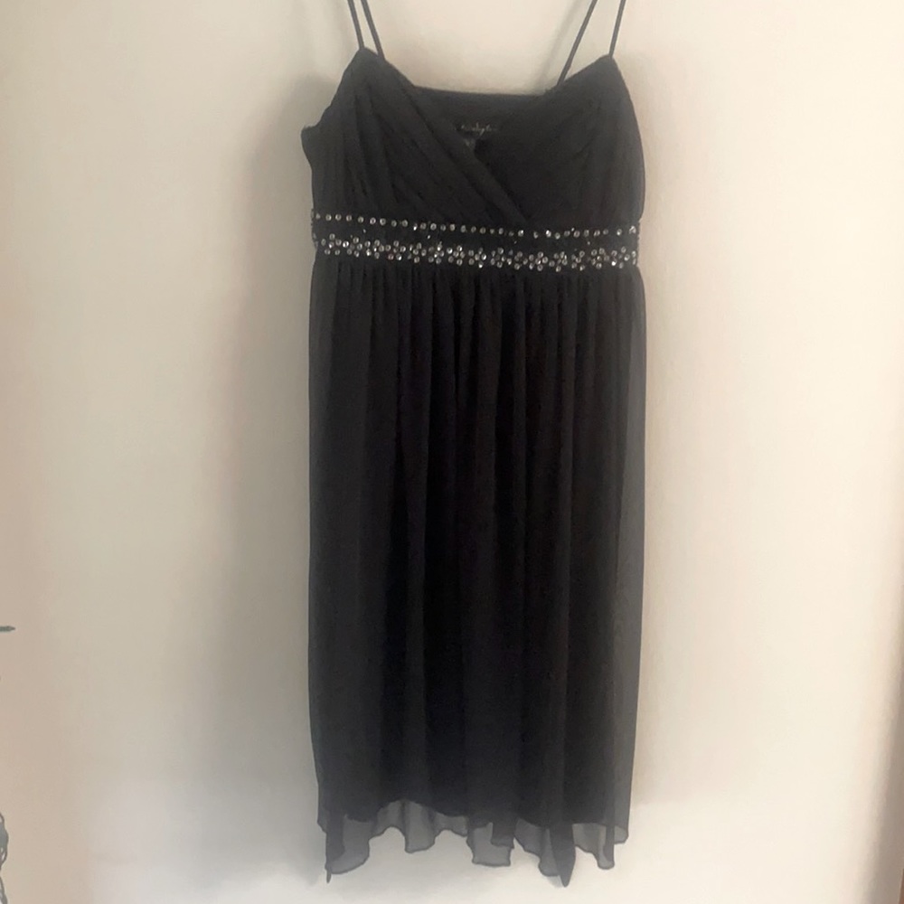 Little black dress with beaded band